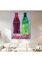Coca-Cola Neon Bottles Wall Covering Wall Tapestry First Quality Satin Fabric Poster - 2