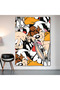 Sylvester & Tweety Wall Covering Wall Tapestry First Quality Satin Fabric Poster