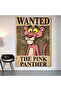 The Pink Panther Wanted Poster Wall Covering Wall Tapestry First Quality Satin Fabric Poster