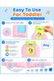 Aullsaty Talking Flash Cards for Toddlers 1-3, Upgraded 248 Sight Words Montessori Speech Therapy Toy, Autism Sensory Educational Learning Toys, Birthday Gifts for Boys Girls (Pink) - 4