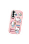 Samsung Galaxy A56 Compatible Case with Camera Protector Pink Silicone Couple Phone Case with Kitty Pattern - 3