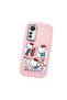 Mi 12 Lite Compatible Case Camera Protector Pink Silicone Couple Phone Case with Kitty Pattern - 3