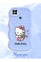 Redmi 9C Compatible Case Camera Protector Blue Silicone Couple Phone Case Kitty Pattern - 2
