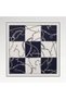 Milano Women's Chain Pattern Tivil Silk Scarf Dark Blue 90X90