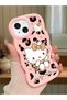 iPhone 14 Compatible Case Camera Protector Pink Silicone Couple Phone Case Kitty Pattern