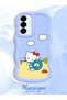 Samsung Galaxy A56 Compatible Case Camera Protector Blue Silicone Couple Phone Case Kitty Pattern - 2