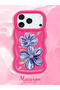 iPhone 17/18 Pro Max Compatible Case with Camera Protection Red Silicone Couple Phone Case with Floral Pattern - 2