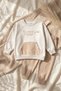 Milo Unisex Kids Beige & Ecru Funny Time Teddy Bear Printed Sweatshirt with Kangaroo Pocket and Jogger Bottom Top Set - 5