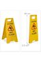 Caution Wet Floor Sign Heavy Duty Safety Warning Signs, Reflective Slippery When Wet Sign Double Sided Caution Sign for School Office Shopping Mall School Park, Yellow (2) - 3