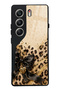 Tecno Camon 40 Golden Leopard Heart Design Glossy Phone Case