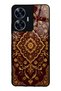 Realme C55 Burgundy Ottoman Gold Design Glossy Phone Case