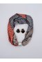 Satin Scarf Necklace and Earring Set with Magnet Pearl Detail 44 cm Women's Stylish Combination Accessory