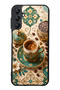 Samsung A14 Turquoise Ottoman Coffee Design Glossy Phone Case