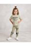 Girl's Summer Mickey Printed 2-Piece Thin Set with Tights and T-Shirt for Ages 4-12
