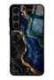 Samsung S25 Fe Midnight Sapphire Marble Design Glossy Phone Case
