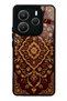 Xiaomi Redmi Note 14 5g Burgundy Ottoman Gold Design Glossy Phone Case