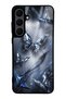 Samsung S25 Fe Midnight Chrome Butterfly Design Glossy Phone Case