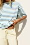 Oversize çizgili tişört - 5