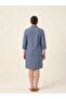 Tolga Saraçoğlu Stripe Detailed Three-Quarter Sleeve Dress 40212 - 4