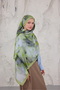 Summer Garden Series Patterned Cotton Soft Shawl Women's Colorful Shawl - 6