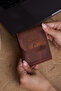 Viral Genuine Leather Mini Wallet and Card Holder with Money Compartment and Snap Closure, Unisex, Capacity for 5 Cards - 5