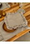 2Li Sienna Linen Fabric Ruffled Napkin/ Presentation Napkin - 2