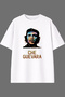 Che Guevera Yellow Design Front Printed White Oversize t Shirt
