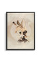 Whimsical Bunny Girl Kids Wall Art | Portrait Framed Canvas Print | Luxury Modern Decor for Kids Room - 2