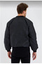    Men's Plain Bomber Jacket - Black - 3