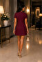 Square Neckline Hidden Pocket Detailed Mini Elegant Dress - 3