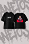 Katy Perry Clown_1 Design Back Printed Cotton Black Oversize T-Shirt