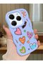 Tecno Spark 20 Pro Compatible Case Camera Protector Blue Silicone Couple Phone Case Heart Pattern
