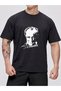 Black Ataturk Printed Cotton T-Shirt
