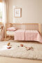 100% Cotton Fabric Quilted Pink Multi-Purpose Baby Bedspread Set 100X150/37X47 - 6