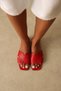 Slippers 2608 - Asymmetrical Cut Red Women's Slippers - 8