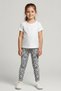 Girls' Leggings White Leopard Patterned Stretchy Fabric 100% Cotton Leggings Cotton Casual Lycra Leggings 2-13 Years - 2