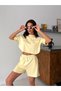 Women's Oversize T-Shirt and Elastic Waist Shorts Two-Piece Set - 2