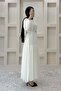 Layered Detailed Chiffon Dress White - 2