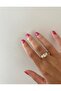 Xuping Elegant Jeweler Model Adjustable Gold Ring with Stones in the Middle