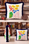Sea Tropical Coral Design Fringed Pillowcase - Ocean Blue Navy Blue Tassel Throw Pillow Cover - 2