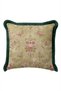 Vintage Floral Fringe Pillowcase - Avant-Garde Country Pink Green Black Tassel Throw Pillow Cover