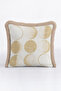 Geometric Gold Polka Dot Stylish Fringed Pillowcase - Circle Bohemian Cream Mink Tassel Throw Pillow Cover - 2