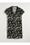 Nevavm Women's Beach Dress with Shirt Collar Pattern with Difference - 4