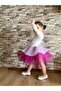 Back Detailed Layered Color Transitional Tutu Ballet Costume Girl - 4