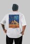 Pyramids Egypt White Oversize Country City Back Printed Unisex T-Shirt 100% Cotton Premium - 2