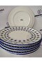 Porcelain Oya 25 cm 6 Pieces Serving Plate - 4