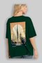 Dubai Uae 3 Green Oversize Country City Back Printed Unisex T-Shirt 100% Cotton Premium - 4