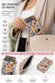 Geometric Pattern Zippered Card Holder Wallet – Multi-Compartment Slim Card and Coin Purse