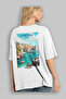 Dubrovnik Croatia 3 White Oversize Country City Back Printed Unisex T-Shirt 100% Cotton Premium - 3