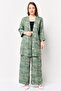 Women 2 Pieces Textured Blazer And Pants Set, Green